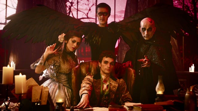 Ballet Austin's "Stephen Mills' Poe: A Tale of Madness" blends several horror tales by Edgar Allan Poe into a nightmare of a dance. Pictured: Vivien Farrell, Ian J. Bethany (top middle), Paul Martin (bottom middle) and Edward Carr.